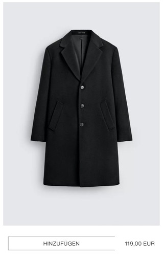 Cappotto lana nero uomo - nero,